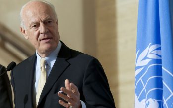 Staffan de Mistura Special Envoy for Syria and Jan Egeland UN Senior Advisor Stakeout after the HTF Meeting