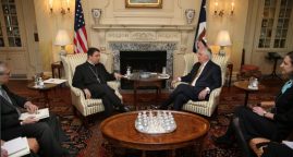In talk with top diplomat, bishop stresses church concern for common good