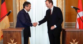 Visite officielle du Ministre allemand des Affaires étrangères, Sigmar Gabriel, à l’occasion de l’ouverture des relations diplomatiques entre l’Allemagne et l’Ordre de Malte