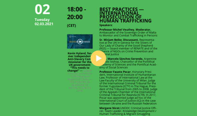International Prosecution Of Human Trafficking - Best Practices (ON-DEMAND VIDEO WEBINAR)